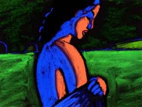 La jeune fille et les nuages